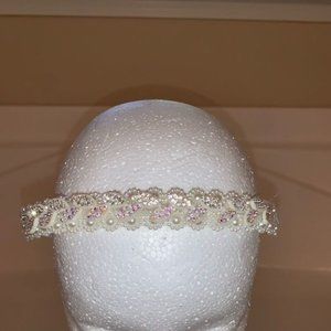 HEADBAND White Beaded/ Pearl